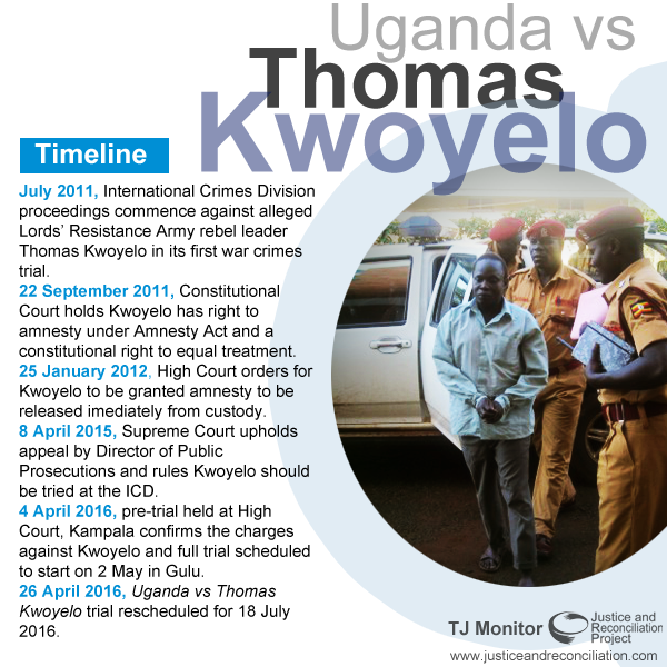 Thomas Kwoyelo Timeline